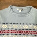 J.W. Anderson Womens Merino Wool Light Blue, Red, Navy Pullover Sweater Small Blue Photo 1