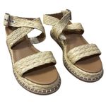 Universal Threads Universal Thread Platform Straw Sandal Size 8 Cross Strap New Raffia Photo 0