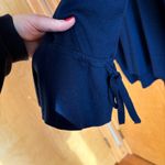 J Crew Navy Blue V Neck Bell Sleeve Tie Detail Sweater Knit Top Womens Size L Size L Photo 3