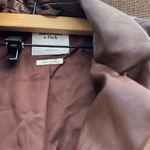 Abercrombie & Fitch  Brown Vegan Leather Blazer Jacket Women’s Sz M Photo 8
