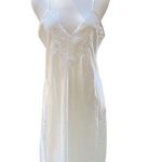 Vintage Val Mode Nightgown And Robe Set Bridal White Floral Polyester Large Photo 1