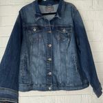 Torrid  4 women’s jean jacket medium to dark wash cotton sz 4X ✨ Photo 2