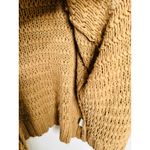 Lush Clothing LUSH Anthropology Tan Loop Shaggy Fringe Open Style Cardigan size Medium/ Large Photo 10