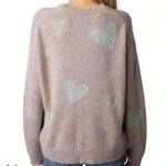 Zadig & Voltaire NWT Markus Heart Destroyed Cashmere Sweater Pink M Photo 2