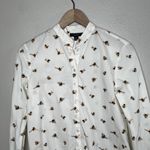 Victoria Beckham For Target XS Bee Print White Button Photo 3