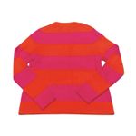 Banana Republic  Sweater Womens M Orange & Dark Pink Striped Crewneck NWT Photo 1