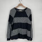 everleigh Striped Knit Sweater Pullover Long Sleeve M Black Size M Photo 1