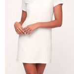 Lulus  Shift Dress Short Sleeve Gold Zipper on Back, Medium Photo 0