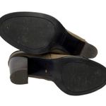 Bamboo  Cheek-02V Green Brown Heeled Velour Lined Booties Boots Buckle Straps Photo 6