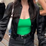 ZARA Satin Cropped Bomber Jacket Photo 0