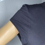 Polly & Esther Short Sleeve Lace Up Tie Neckline Top Black Size Large Photo 4