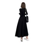 COMMENSE Leisure Pockets Long Sleeve Long Dress COLOR Photo 1