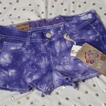 Wall Flower NWT Vintage Purple Tie Dye Raw Hem Shorts Photo 1