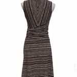 BCBGMAXAZRIA  Women’s Brown V Neck Casual Dress Small Jersey Slinky Sleeveless Photo 3