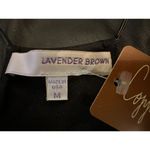 Lavender Brown Lavendar Brown Moto Shift Dress in Black Pleather Size Medium Photo 4