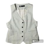 ZARA  Plaid Button Front Vest Photo 0