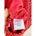 Lovers + Friends  Sleeveless Lace Cutout Back Blush Mini Dress Red Women's Medium Photo 7