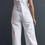 Anthropologie ASKK NY Laxy Jack White Overalls Wide Leg Size 0 NWT Black Photo 0