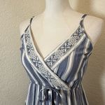 Angie  blue and white‎ striped maxi dress. Size small Photo 1