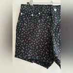 Levi's Levi’s Mid Length Shorts, Floral Print, Black Shorts with Pink Flowers, Size 28 Photo 4