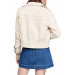 Free People Ivory Ecru Eisenhower Button Up Jean Jacket Small Photo 9