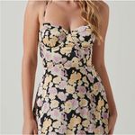 ASTR New! Gala Floral Bustier Cross Strap Midi Dress Black Floral Medium $138 Photo 2