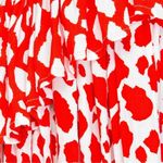 NWT State of Georgia White Red V Neck Ruffle Rara Dress In Red Giraffe sz XS/S Photo 7