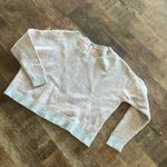 Free People Cream & Pink Cheetah Print Cropped Sweater Photo 1