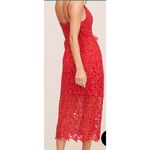 ASTR ASTL The Label Lace Adjustable Spaghetti Strap Midi Dress Red Size Small Photo 2