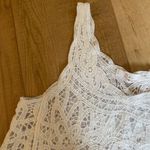 Nabee  Crochet Lace White Retro Crop Tank Top Size small Photo 2