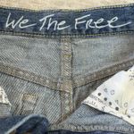 Free People We‎ the  Shorts Womens 26 Blue Denim Ripped Cutoff Button Mid Rise Photo 3