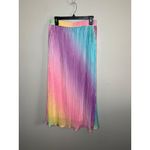 Dressed in Lala Rainbow Plisse Pleated Skirt Set Medium Rainbow Day Dream Yellow Photo 5