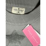 Simply Southern Gray Star Sweater cropped Long Sleeve Crew Neck Women's M NWT Photo 2