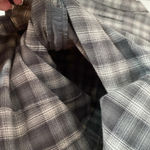 Duluth Plaid Flannel Button Down Long Sleeve Grey Gray Cream Plaid Vented Hem Size XS Photo 9