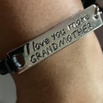 I love you more grandmother leather black bracelet Photo 0