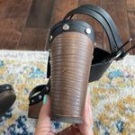 Bleecker and Bond  Sandra  Leather Wedge Black Studded Platform Sandals  Size 10 Photo 12