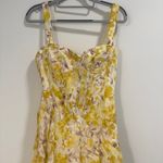 Bardot  Lilah Corset Midi Dress in Yellow Floral Photo 4