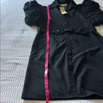 Chic Black Belted Mini Dress Size M Photo 4