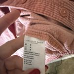 American Eagle  Women's Dusty Pink Rose Corduroy Puff Sleeve Button Down Photo 2