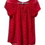 Old Navy  Women Size Small Lightweight Short Sleeve Sheer Blouse Tie Front Summer Photo 0