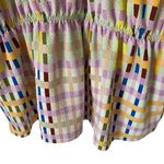Stine Goya Karin Plaid Multicolor Checkered Women's Blouse size small Yellow Photo 8