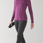 Lululemon   On Track Long Sleeve Heathered Aurora purple light luon  Photo 0