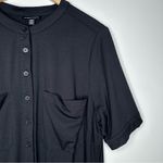 Universal Standard  Black Button Front Wide Leg Jumpsuit Coveralls Size XS 10-12 Photo 3