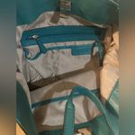 Michael Kors Channing Aqua Green Soft Leather Silver Chain MK Logo Hardware Tote Photo 4