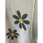 POL Clothing Womens Floral The Daisy Drifter Pullover Sweater cream blue S Boho Photo 6