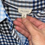 Pilcro Womens Plaid Edition The Hadley Relaxed Buttondown Shirt Blue Black XS Photo 6