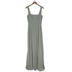 Thread Square Neck Chiffon Maxi Dress With Circle Skirt Size 8 Green Photo 3