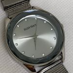 Ellen Tracy  women’s silver tone watch 35mm round case rhinestones quartz running Photo 2