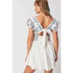 Free People  Rambling Roads Mini Dress Linen Blend Size Small NWT Photo 2