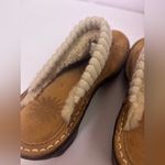 UGG  Gael Chestnut Tan Suede Knit Cuff Sheep Shearling Lined Wedge Clogs 7 Photo 6